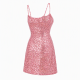 Pink Sequin Women's Dress