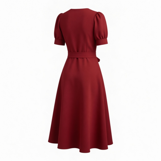 Red Women's Midi Dress