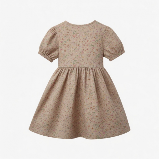 Beige Multicoloured Small Dress