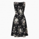 Black Sleeveless Floral Dress