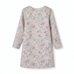 Long Sleeve Shift Lined Floral Dress