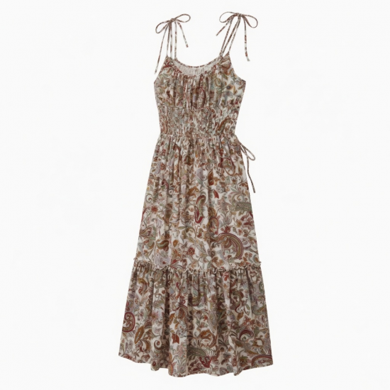 Strappy Floral Paisley Boho Dress