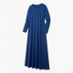 Royal Blue Long Sleeve Jersey Women's Maxi Dress