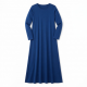 Royal Blue Long Sleeve Jersey Women's Maxi Dress