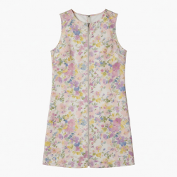 Sleeveless Shift Zip Floral Women's Dress