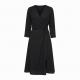 Black Wrap Midi Dress
